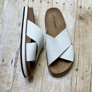 Free People Sidelines Footbed Sandals In White